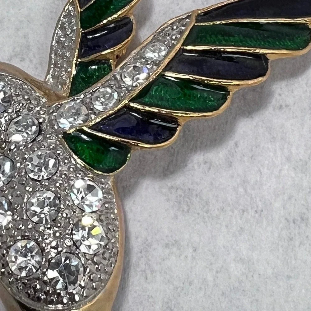 Hummingbird Brooch Pin Rhinestone Enamel Bird Pendant Charm Jewelry Nature‎